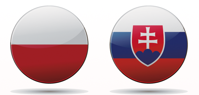 Flagi Polski I Słowacji