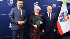 Dyrektor Danuta Latos, Marszałek Andrzej Bętkowski, Członek Zarządu Tomasz Jamka