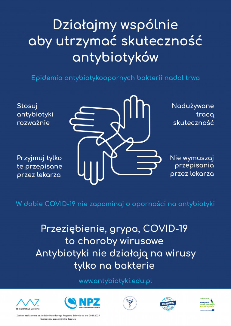 Plakat Europejski Dzień Antybiotyków I Światowy Tydzień Antybiotyków