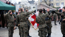 Przysięga wojskowa żołnierzy 10. Świętokrzyskiej Brygady Obrony Terytorialnej