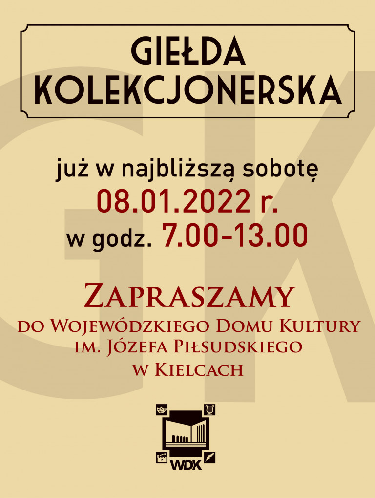 Plakat Informujacy O Giełdzie Kolekcjonerskiej W Kielcach.