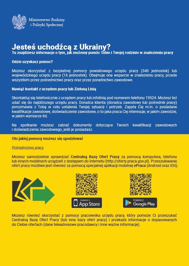 Ulotka Plakat Informacyjny Wup