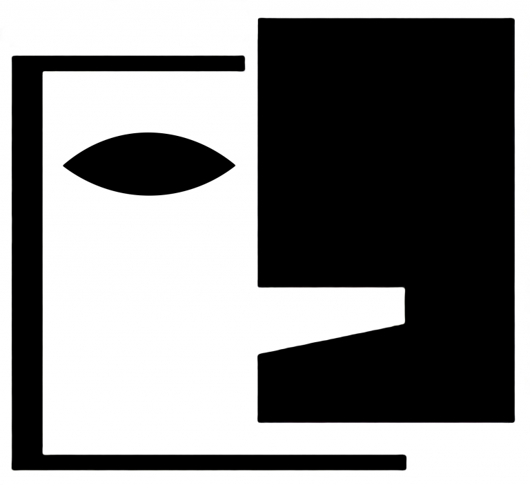 Logo Konkursu. Czarno Biały Piktogram Twarzy.