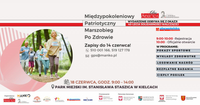 Plakat Marszobieg Z Udziałem Seniorów