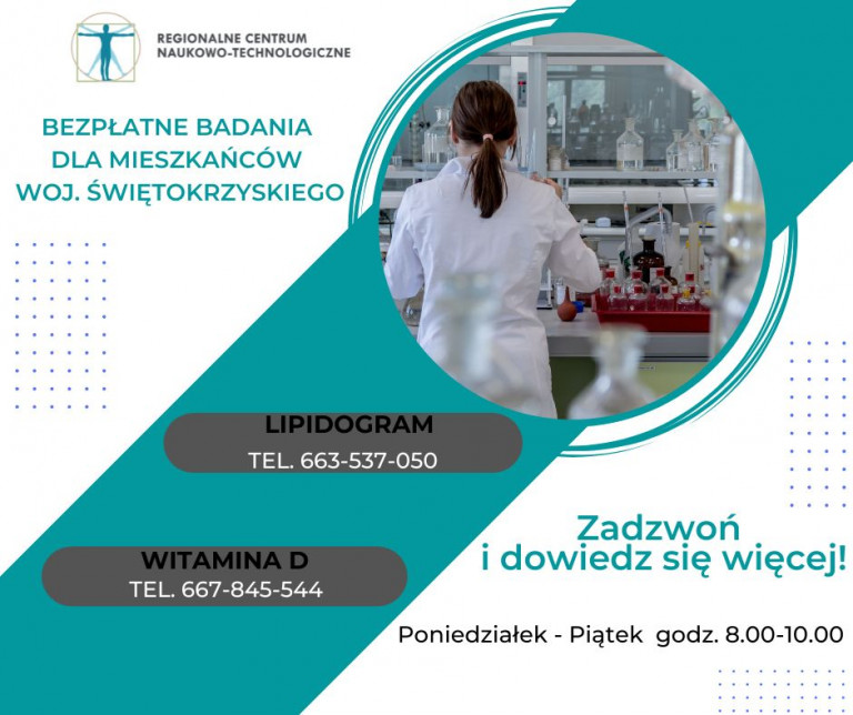 Plakat Promujący Bezpłatne Badania Wykonywane Przez Rcnt