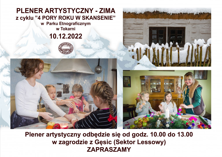 Plakat Reklamujący Plener Artystyczny 2022 Zima