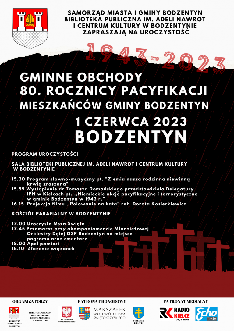 80. Rocznica Pacyfikacji Mieszkańców Gminy Bodzentyn