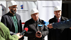 Michał Kotański, Krzysztof Lipiec, Andrzej Bętkowski Na Konferencji Na Placu Budowy Teatru