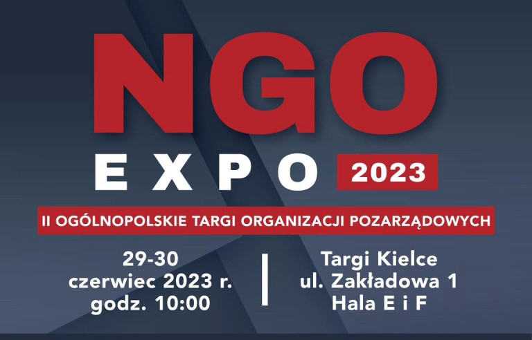 Plakat II Ogólnopolskich Targach Organizacji Pozarządowych NGO-EXPO