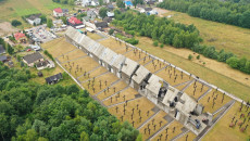 budynek mauzoleum widok z drona