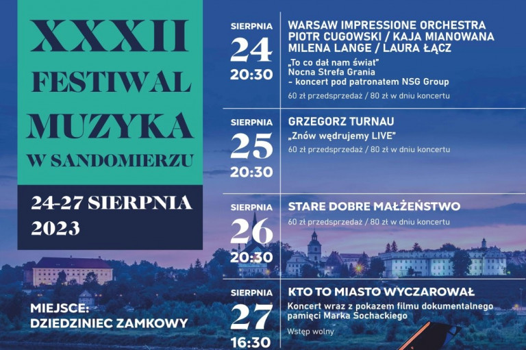 Muzyka W Sandomierzu Plakat Z Opisem Koncertów