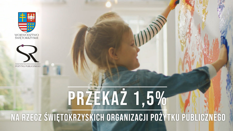 1,5% dla Świętokrzyskich Organizacji Pożytku Publicznego - plakat