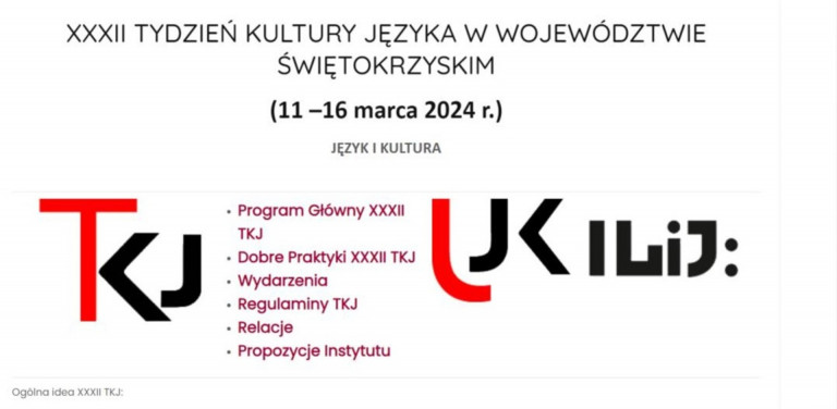 Grafika Tydzień Kultury Języka W Województwie świętokrzyskim