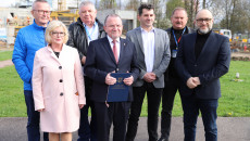 O Nowej Inwestycji W Szpitalu Poinformowali Na Konferencji Wicemarszałek Marek Bogusławski, Dyrektorzy Bartosz Stemplewski, Włodzimierz Wielgus, Andrzej Domański (7)