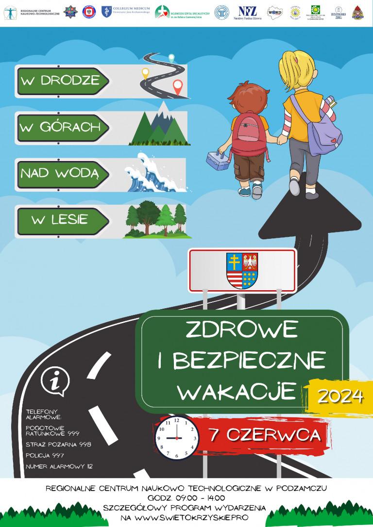 Plakat Wydarzenia Pn. Zdrowe I Bezpieczne Wakacje Logo Kmpsp W Kielcach