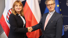 Anita Koniusz, członek Zarządu Województwa Świętokrzyskiego oraz prof. dr Jochen Bochler, dyrektor Centrum Wiesenthala