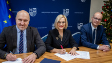 Marszałek Renata Janik, Wicemarszałek Grzegorz Scha, Burmistrz Sandomierza