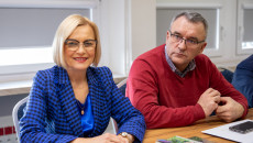 Marszałek Województwa Świętokrzyskiego Renata Janik, radny Sejmiku Województwa Świętokrzyskiego Piotr Żołądek