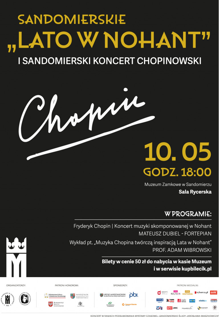 I Sandomierski Koncert Chopinowski Plakat