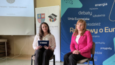 Młodzieżowego Sejmiku spotkania o Unii Europejskiej. Spotkanie w Zespole Szkół Zawodowych im. S, Staszica w Pińczowie z Anitą Koniusz, członek Zarządu Województwa.