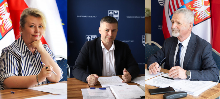 Przewodniczący M. Krzywda, M. Piętak, K. Mądzik