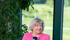 Elżbieta Śreniawska prezes Uzdrowiska w studiu podczas rozmowy