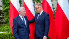 Prezydent RP Andrzej Duda i przewodniczący Sejmiku Andrzej Bętkowski