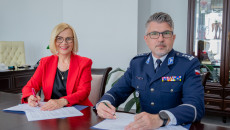 komendant wojewódzki policji i marszałek Renata Janik