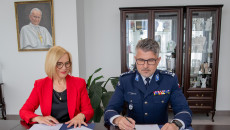 komendant wojewódzki policji i marszałek Renata Janik