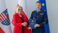 komendant wojewódzki policji i marszałek Renata Janik