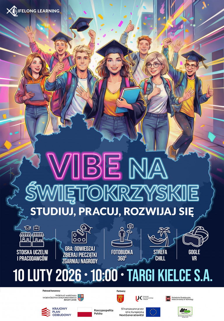 Plakat wydarzenia „Vibe na Świętokrzyskie”