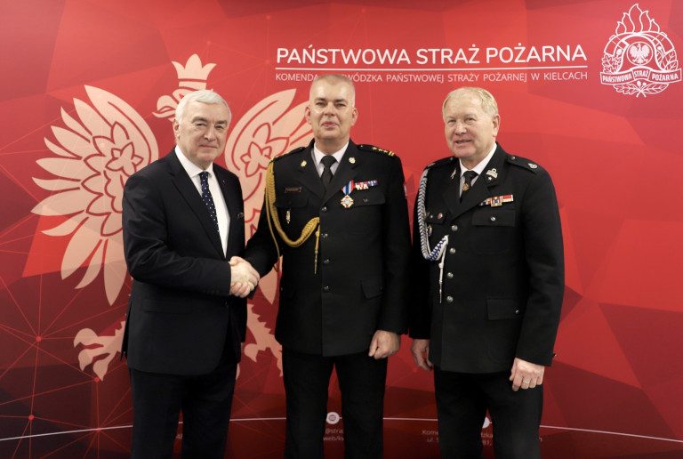 Uroczystość w Komendzie Wojewódzkiej Państwowej Straży Pożarnej w Kielcach