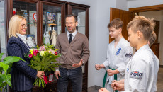 Karatecy z klubu Shiro z wizytą u marszałek Renata Janik