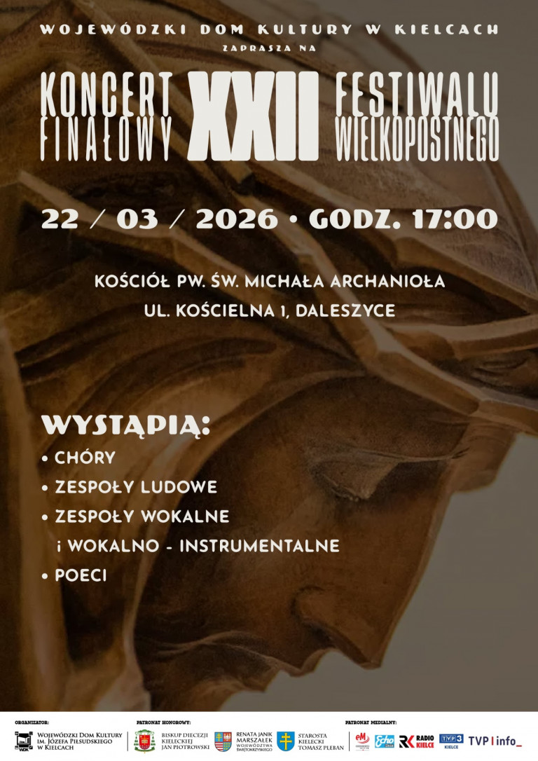 plakat Koncert pieśni wielkopostnych