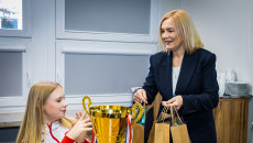 Utalentowane zawodniczki z Sandomierza z wizytą w urzędzie