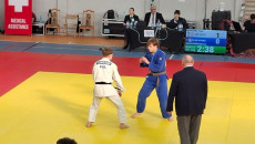 Oskar Świderski Podczas Walki W Białej Judogi Waga 66 Kg