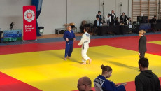 Urszula Wożniak Podczas Walki W Niebieskiej Judogi