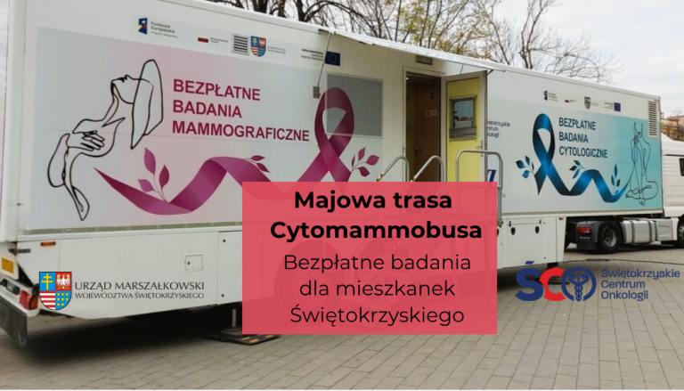 Majowa trasa cytomammobusa! Zapraszamy na bezpłatne badania, bez skierowania!
