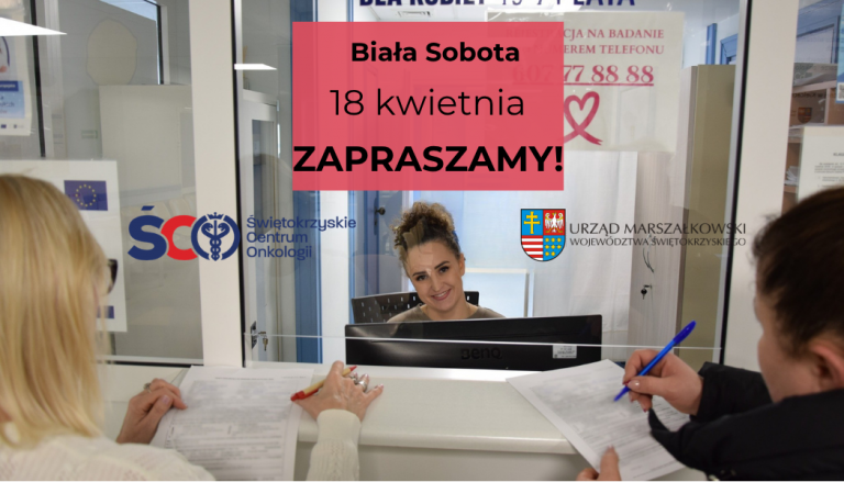 Biała sobota w ŚCO. Zapraszamy mieszkanki regionu na bezpłatne badania profilaktyczne!