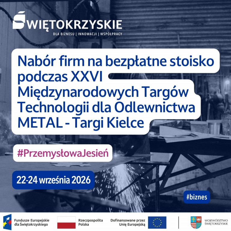 Nabór Firm Na Bezpłatne Stoisko Podczas Xxvi Międzynarodowych Targów Technoligii Dla Odlewnoctwa Metal Plakat